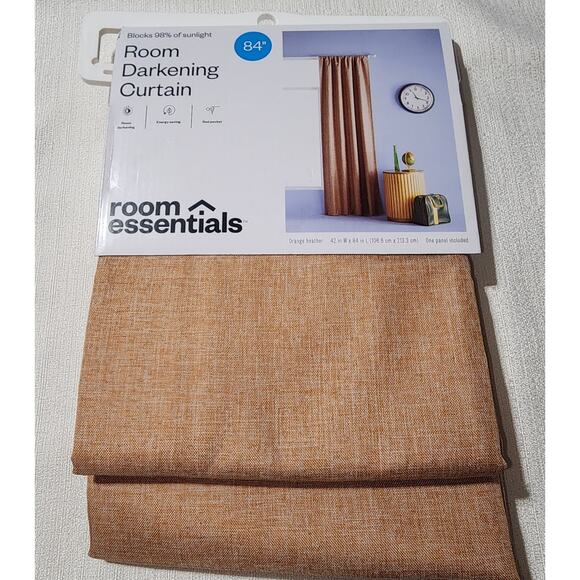 Room essentials room darkening curtains orange heather 42''W x 84''L - Picture 1 of 7